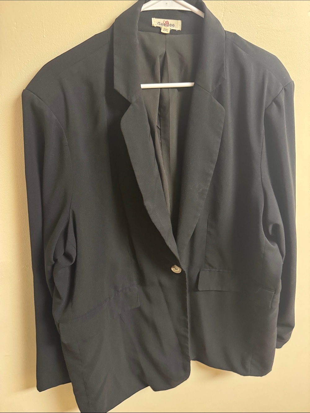 Women's Black Single-Button Blazer by Gee Gee